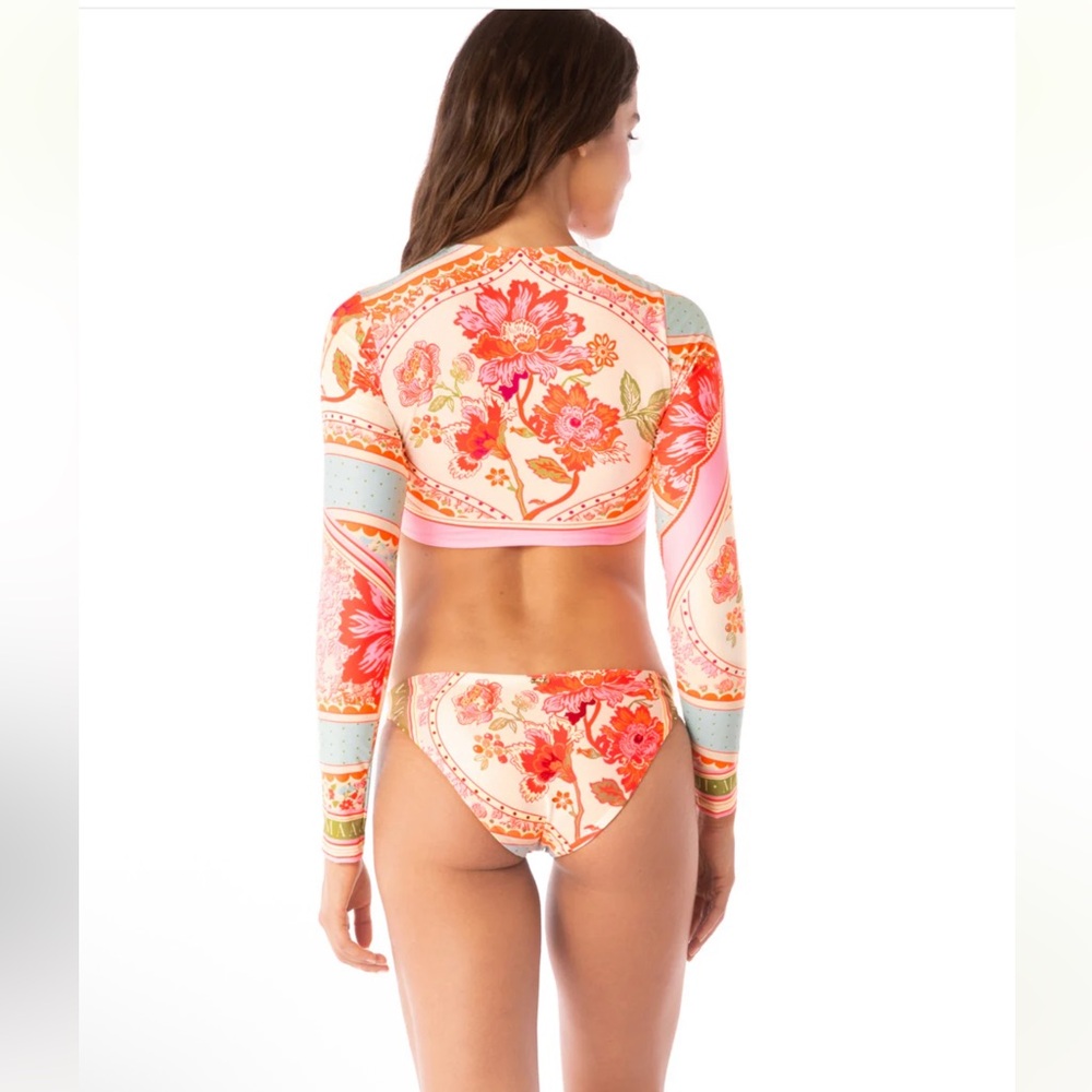 NWT MAAJI Floral Groove Flirt Low Rise Thin Side Bikini Bottom - Picture 3 of 6